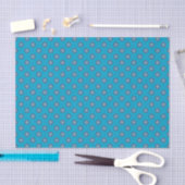 Polka Dot Pattern - Blau Pink Seidenpapier (Handwerk)