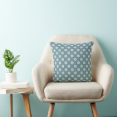 Polka Dot Pattern - Blauer brauner Sand Beige Türk Kissen (Stuhl )