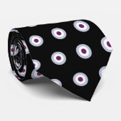 Polka Dot Pattern - Blaues Violet, graues Schwarz Krawatte (Gerollt)