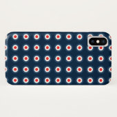 Polka Dot Pattern - Blaues Weiß Case-Mate iPhone Hülle (Rückseite (Horizontal))