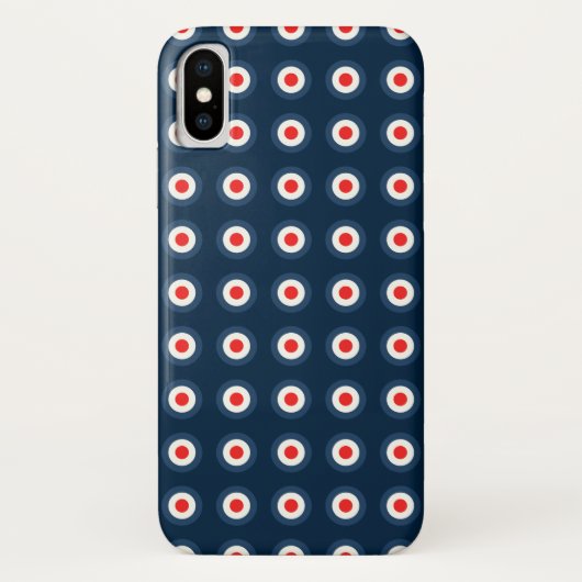 Polka Dot Pattern - Blaues Weiß Case-Mate iPhone Hülle (Rückseite)