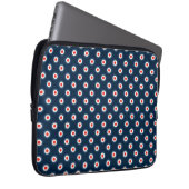 Polka Dot Pattern - Blaues Weiß Laptopschutzhülle (Vorne Rechts)