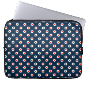 Polka Dot Pattern - Blaues Weiß Laptopschutzhülle