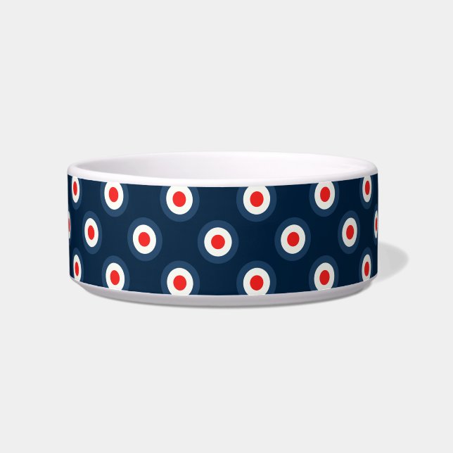 Polka Dot Pattern - Blaues Weiß Napf (Links)