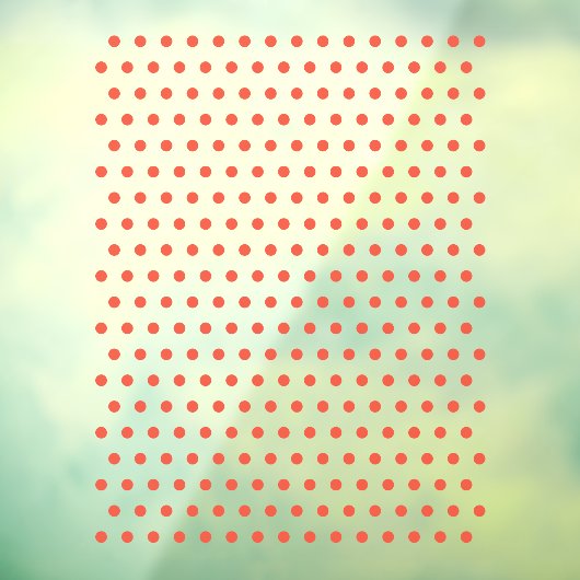 Polka Dot Pattern | Bright Red Spotty Dotty Fensteraufkleber (Blatt 3)