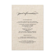 Polka Dot Pattern Burlap Wedding Details Cards