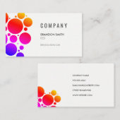 Polka Dot Pattern / farbenfroh Visitenkarte (Vorne/Hinten)