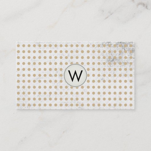 Polka Dot Pattern / grungy Textur Visitenkarte (Rückseite)