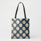 Polka Dot Pattern in Marine und Beige Tasche (Vorderseite)