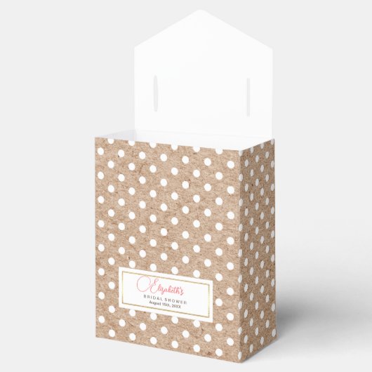 Polka Dot Pattern Kraft Brautparty Fevor Boxes Geschenkschachtel (Geöffnet)