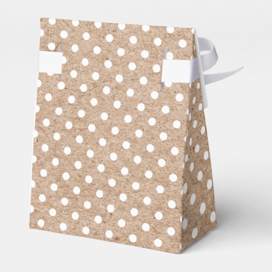 Polka Dot Pattern Kraft Brautparty Fevor Boxes Geschenkschachtel (Rückseite)