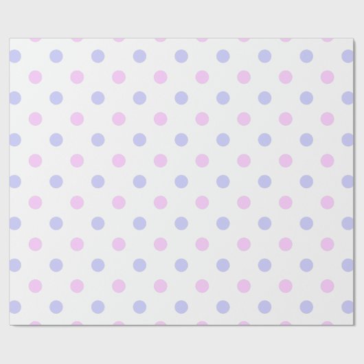 Polka Dot Pattern - Lila blassrosa und blassrosa Geschenkpapier (Flach)