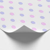 Polka Dot Pattern - Lila blassrosa und blassrosa Geschenkpapier (Ecke)