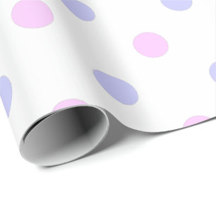 Polka Dot Pattern - Lila blassrosa und blassrosa Geschenkpapier