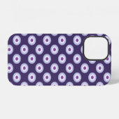Polka Dot Pattern - Lila Blauer Violet iPhone Hülle (Rückseite (Horizontal))