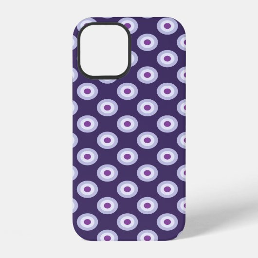 Polka Dot Pattern - Lila Blauer Violet iPhone Hülle (Rückseite)