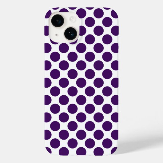 Polka Dot Pattern Lila Case-Mate iPhone Hülle (Rückseite)