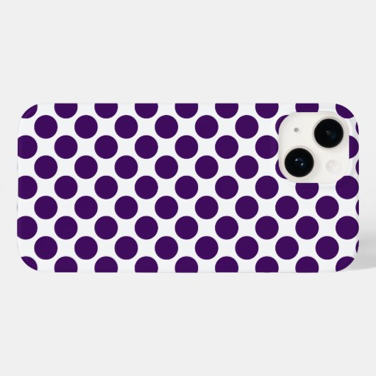 Polka Dot Pattern Lila Case-Mate iPhone Hülle (Rückseite (Horizontal))