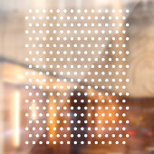 Polka Dot Pattern | Minimalistische weiße Spott Do Fensteraufkleber (Blatt 2)