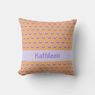 Polka Dot Pattern Modernes Blau und Peach Gepunkte Kissen
