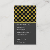 Polka Dot Pattern Party Planer Terminkarte (Rückseite)