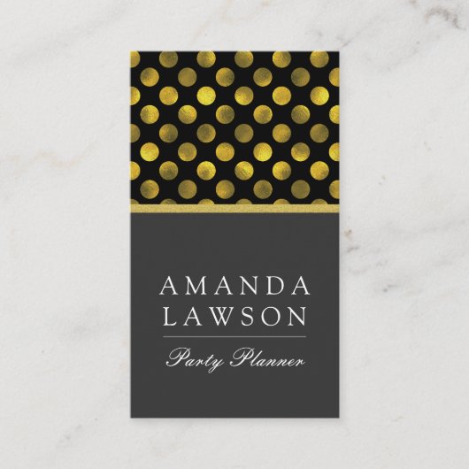 Polka Dot Pattern Party Planer Terminkarte (Vorderseite)