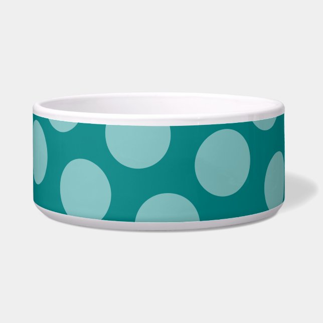 Polka Dot Pattern Pet Bowl Napf (Vorderseite)