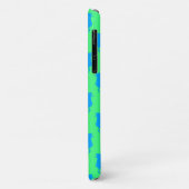 Polka Dot Pattern Pop Art Cat in Blau und Limon Case-Mate iPhone Hülle (Hinten/Links)