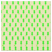 Polka Dot Pattern Pop Art Chat In Limonen und gelb Stoff (Nahaufnahme)