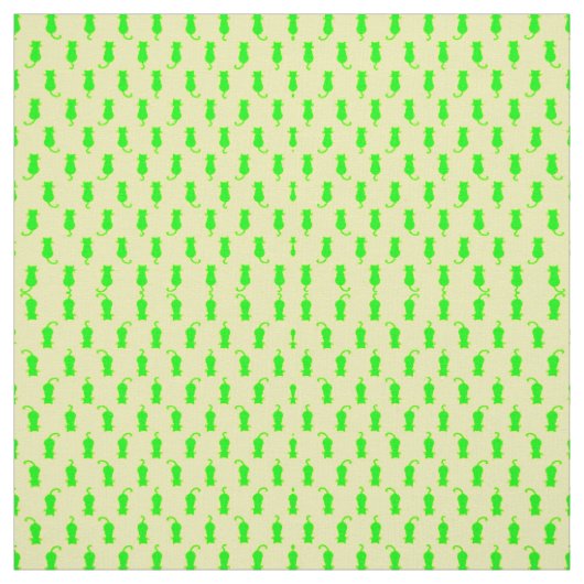 Polka Dot Pattern Pop Art Chat In Limonen und gelb Stoff (Muster)
