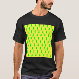 Polka Dot Pattern Pop Art Chat In Limonen und gelb T-Shirt