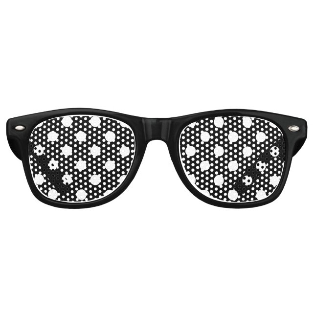 Polka Dot Pattern Print Partybrille (Vorderseite)