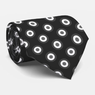 Polka Dot Pattern - Schwarz-weiß Grau Krawatte