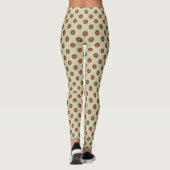 Polka Dot Pattern - Tomatenfarben Leggings (Rückseite)