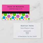 Polka Dot Pattern Trendy Visitenkarte (Vorne/Hinten)
