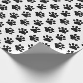 Polka Dot Paw Prints Geschenkpapier (Ecke)