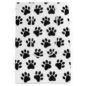 Polka Dot Paw Prints Mittlere Geschenktüte (Rückseite)