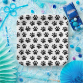 Polka Dot Paw Prints Pappteller (Party)