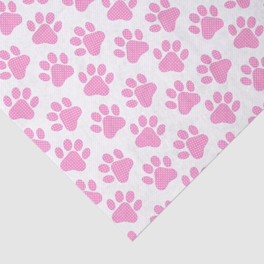 Polka Dot Paw Prints Seidenpapier (Detail)