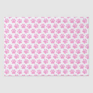 Polka Dot Paw Prints Seidenpapier