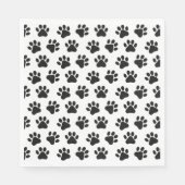 Polka Dot Paw Prints Serviette (Vorderseite)