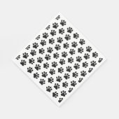 Polka Dot Paw Prints Serviette (Ecke)