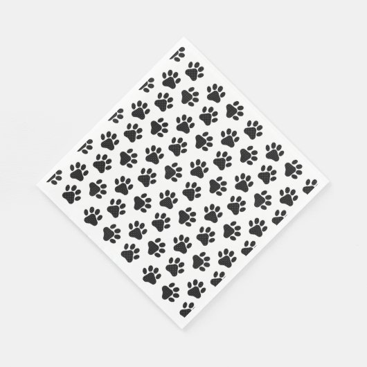 Polka Dot Paw Prints Serviette (Ecke)