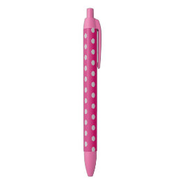 Polka Dot Pens (Hot Pink & Gray) Kugelschreiber