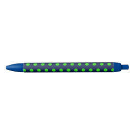 Polka Dot Pens (Marine Blue & Lime Green) Kugelschreiber