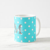 Polka Dot Personalisiert Coffee Tasse (VorderseiteRechts)