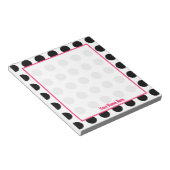 Polka Dot Personalisiert Notepad Notizblock (angewinkelt)
