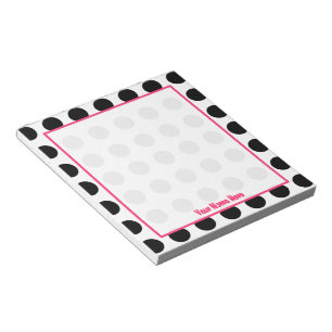 Polka Dot Personalisiert Notepad Notizblock