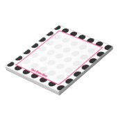 Polka Dot Personalisiert Notepad Notizblock (Rotiert)
