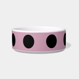 Polka Dot Pet Bowl (rosa & schwarz) Napf